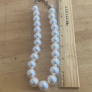 Elegant and bold White Pearl Necklace